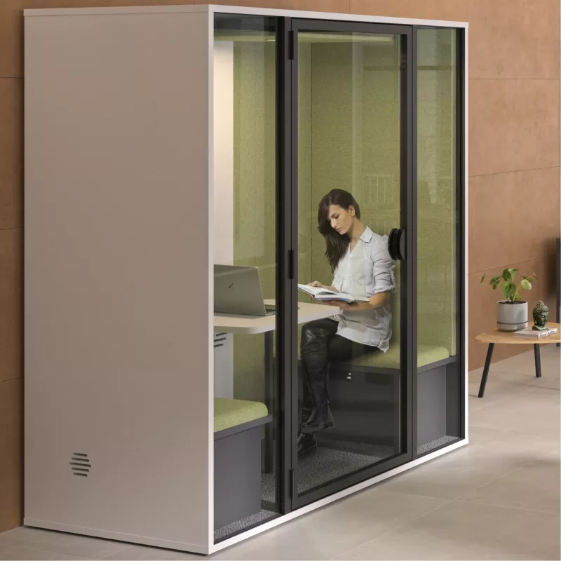 ESSENTIELLE DUO│Modèle M│2 personnes│Cabine acoustique pleine ou vitrée