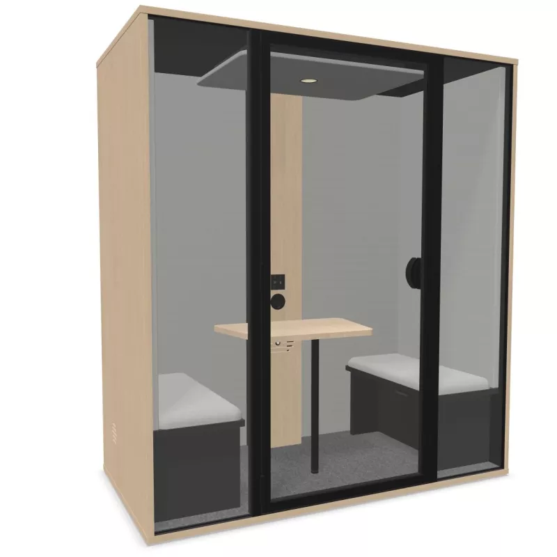 ESSENTIELLE DUO│Modèle M│2 personnes│Cabine acoustique pleine ou vitrée