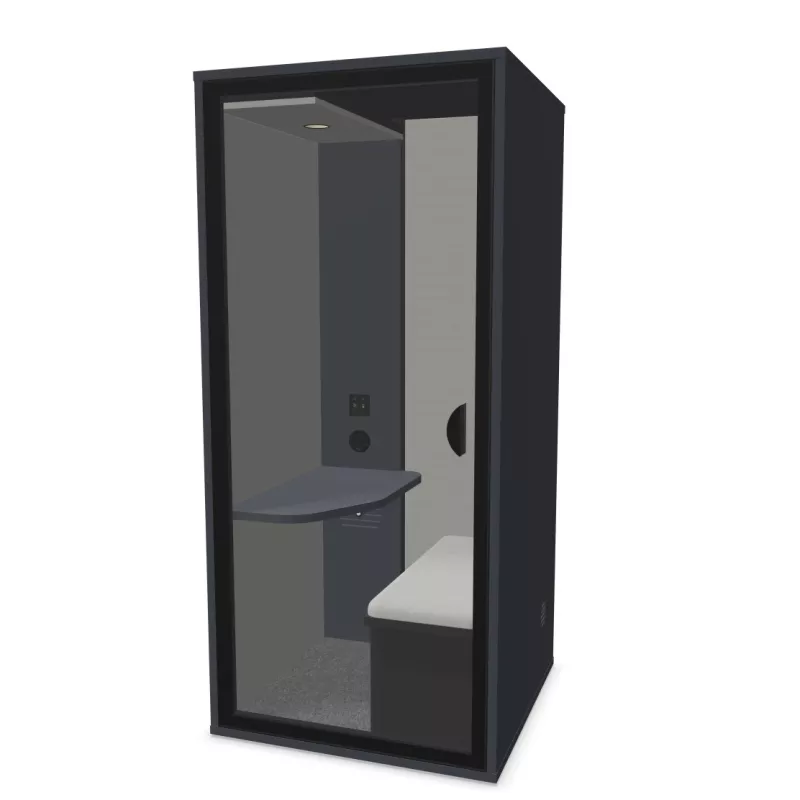 ESSENTIELLE SOLO BUREAU│Modèle S Bureau│1 personne│Cabine acoustique pleine ou vitrée