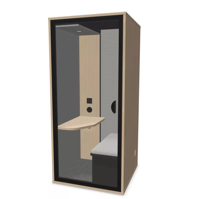 ESSENTIELLE SOLO BUREAU│Modèle S Bureau│1 personne│Cabine acoustique pleine ou vitrée