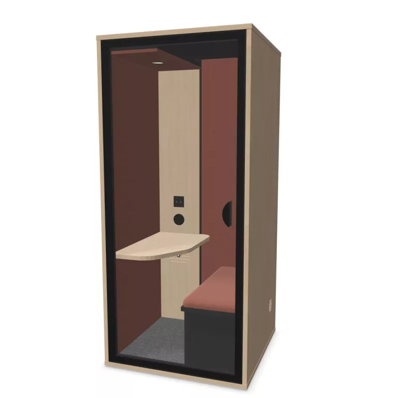 ESSENTIELLE SOLO BUREAU│Modèle S Bureau│1 personne│Cabine acoustique pleine ou vitrée
