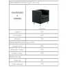 GALWAY│Fauteuil d'accueil 1 place - Similicuir noir