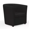 CÔME│Fauteuil d'accueil 1 place- Tissu noir ou rouge