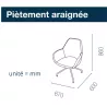 BIP│Chauffeuse Pied araignée en tissu noir