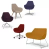 BIP│Chauffeuse réglable sur roulettes en tissu noir