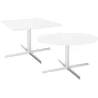 STAR│Table Basse carrée│Noir ou Blanc/Chromé
