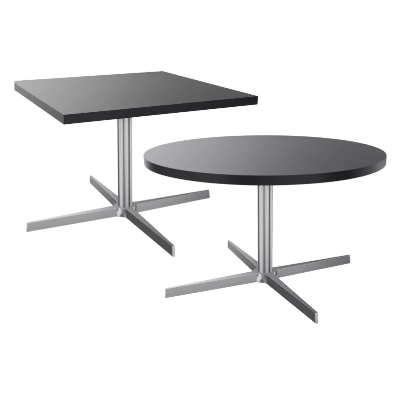 STAR│Table Basse carrée│Noir ou Blanc/Chromé