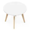 EVASION│Table Basse ronde ø 75 x H 45 cm│Noir ou blanc / Hêtre