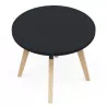 EVASION│Table Basse ronde ø 75 x H 45 cm│Noir ou blanc / Hêtre