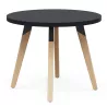 EVASION│Table Basse ronde ø 75 x H 45 cm│Noir ou blanc / Hêtre