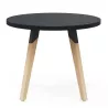 EVASION│Table Basse ronde ø 75 x H 45 cm│Noir ou blanc / Hêtre