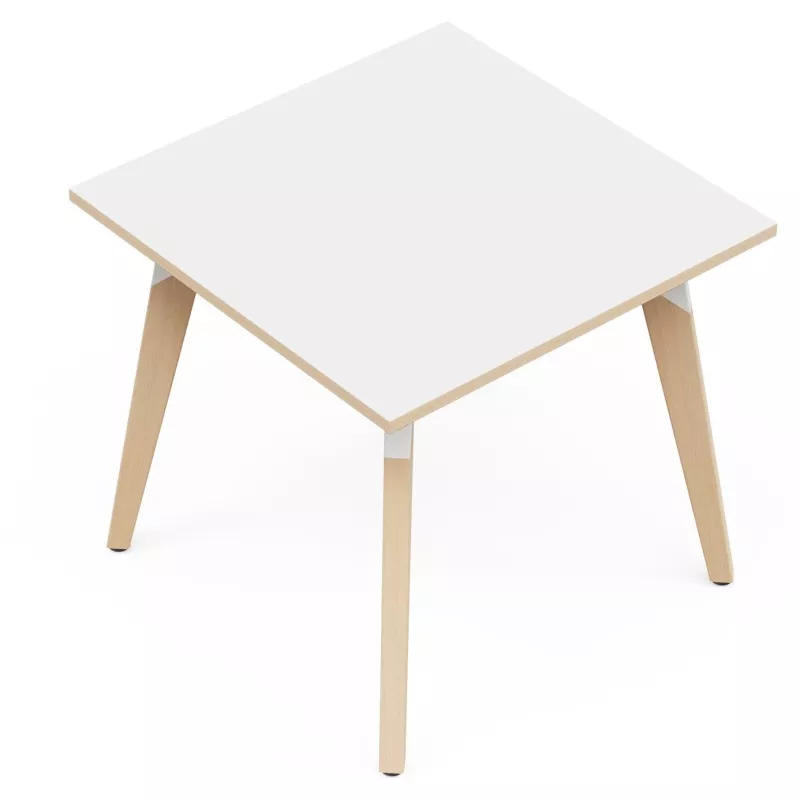 EVASION│Table carrée L 80 xH 73.5 cm│2 coloris de plateaux / Pied hêtre massif