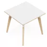 EVASION│Table carrée L 80 xH 73.5 cm│2 coloris de plateaux / Pied hêtre massif