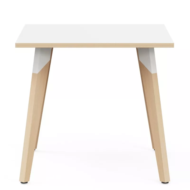 EVASION│Table carrée L 80 xH 73.5 cm│2 coloris de plateaux / Pied hêtre massif