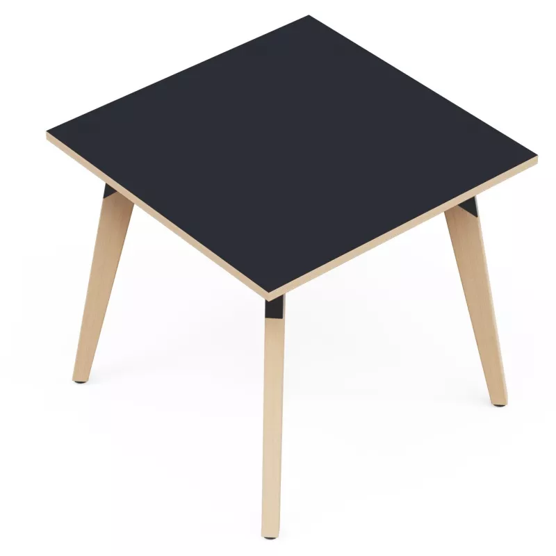 EVASION│Table carrée L 80 xH 73.5 cm│2 coloris de plateaux / Pied hêtre massif