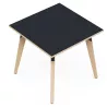 EVASION│Table carrée L 80 xH 73.5 cm│2 coloris de plateaux / Pied hêtre massif