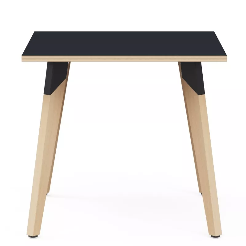 EVASION│Table carrée L 80 xH 73.5 cm│2 coloris de plateaux / Pied hêtre massif