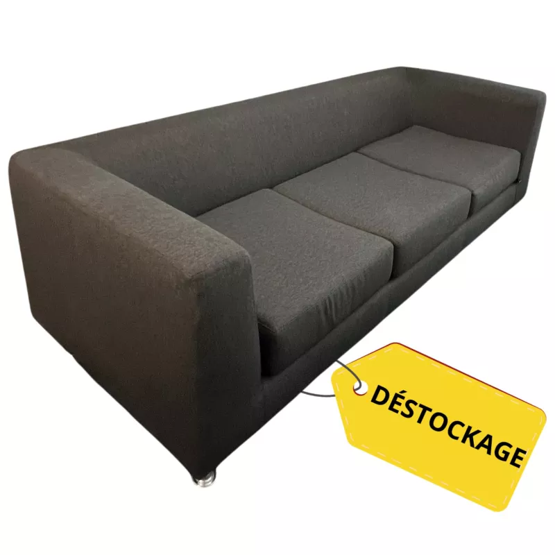 LOUNGE│Canapé Tissu 3 places│Gris  Otter