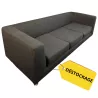 LOUNGE│Canapé Tissu 3 places│Gris  Otter