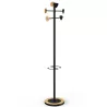BORA│Porte-manteaux H 178 cm│6 Patères│Bambou / noir