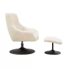 BILBAO│Fauteuil avec repose pied│Assise pivotante