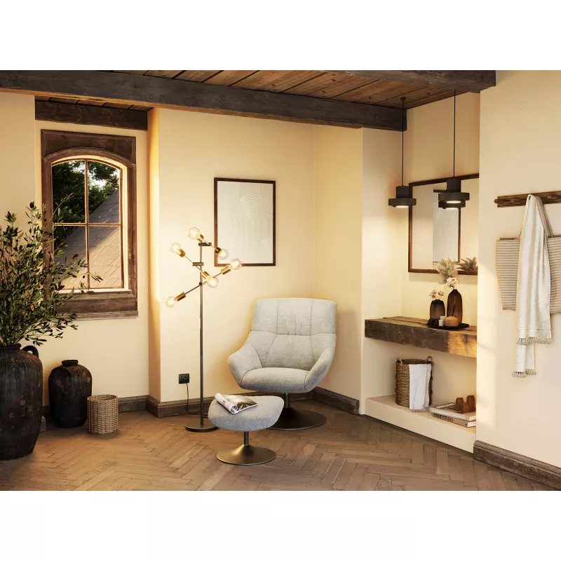 BILBAO│Fauteuil avec repose pied│Assise pivotante
