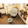 BILBAO│Fauteuil avec repose pied│Assise pivotante