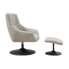 BILBAO│Fauteuil avec repose pied│Assise pivotante