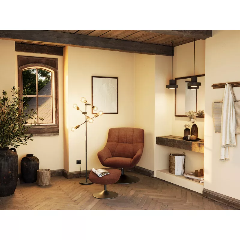 BILBAO│Fauteuil avec repose pied│Assise pivotante