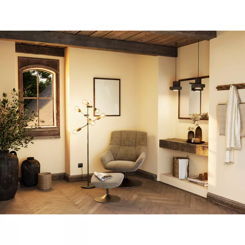 BILBAO│Fauteuil avec repose pied│Assise pivotante