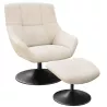 BILBAO│Fauteuil avec repose pied│Assise pivotante