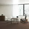 RIO DIRECTION│Bureau de direction p 80 avec rangements - L 160/180 cm