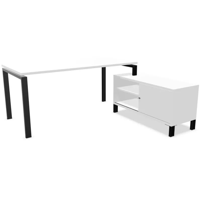 RIO DIRECTION│Bureau de direction p 80 avec rangements - L 160/180 cm
