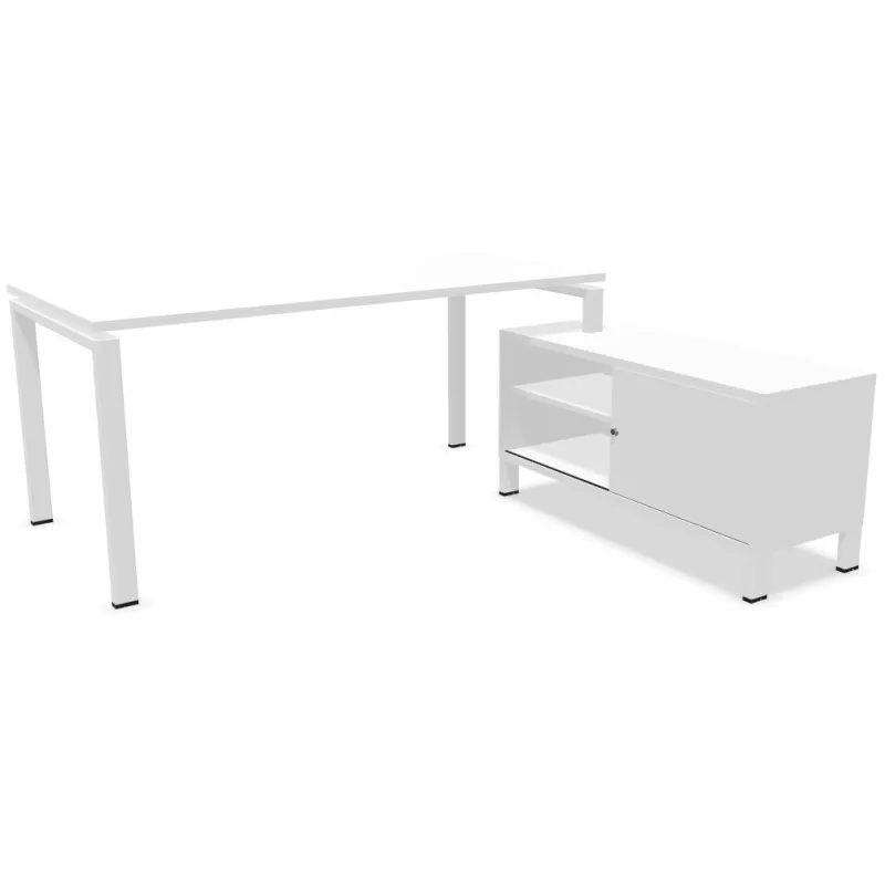 RIO DIRECTION│Bureau de direction p 80 avec rangements - L 160/180 cm