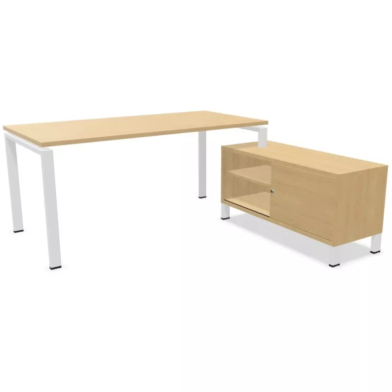 RIO DIRECTION│Bureau de direction p 80 avec rangements - L 160/180 cm