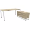 RIO DIRECTION│Bureau de direction p 80 avec rangements - L 160/180 cm