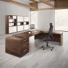 KARA│Bureau de direction avec retour et caisson porteur│4 décors bois à choix