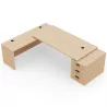 KARA│Bureau de direction avec retour et caisson porteur│4 décors bois à choix