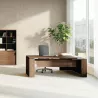 KARA│Bureau de direction avec retour│4 décors bois à choix