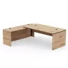 KARA│Bureau de direction avec retour│4 décors bois à choix