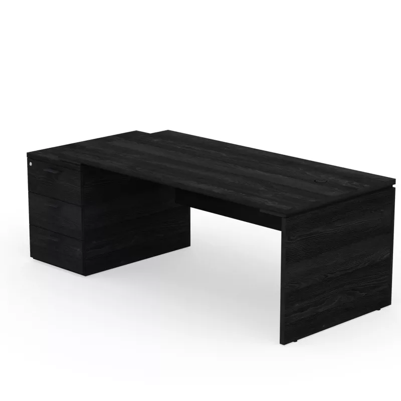 KARA│Bureau de direction avec caisson porteur│4 décors bois à choix