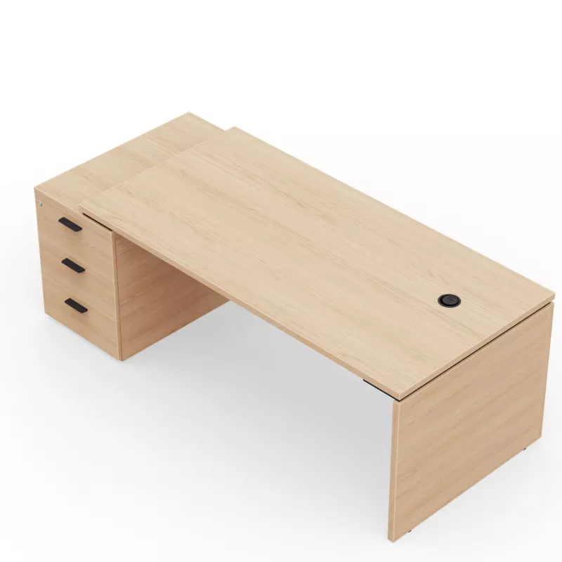 KARA│Bureau de direction avec caisson porteur│4 décors bois à choix