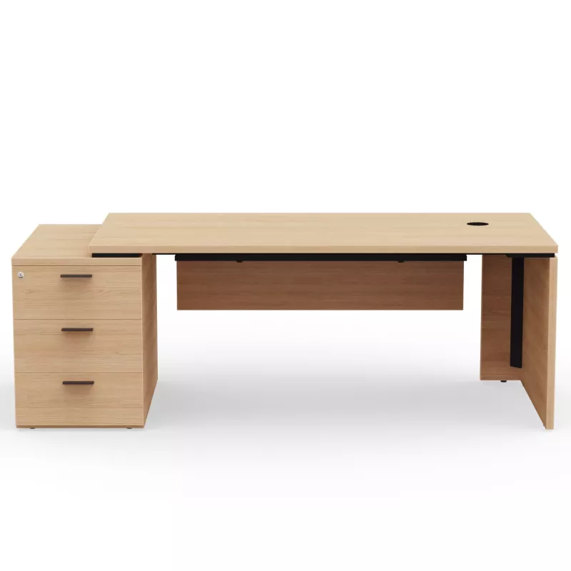 KARA│Bureau de direction avec caisson porteur│4 décors bois à choix