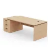KARA│Bureau de direction avec caisson porteur│4 décors bois à choix