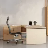 KARA│Bureau de direction avec meuble de rangement porteur│4 décors bois à choix