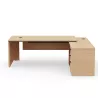 KARA│Bureau de direction avec meuble de rangement porteur│4 décors bois à choix