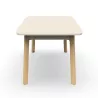 KARL DIRECTION VDF│Bureau de direction - avec voile de fond - plateau droit│Lin / Chêne massif