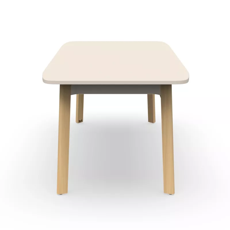 KARL DIRECTION│Bureau de direction plateau droit │Lin / Chêne massif