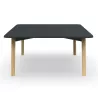 KARL CONFERENCE│Table de réunion carrée - 6-8 personnes - avec ou sans trappe│Bois noir / Chêne massif