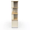 KARL RANGEMENT│Bibliothèque Largeur 141 cm avec 2 portes et 3 tiroirs│Lin / Chêne naturel